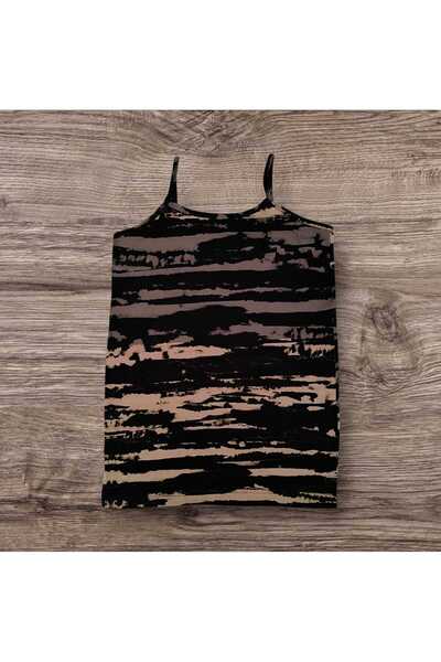 ESTA STORE Çok Renkli Dijital Baskı Dar Kalıp Kalın Kumaş Ip Askılı Atlet