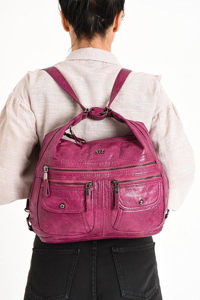 yuzuco Rucsac moale din piele artificială, mov (model: 571-11-13A)