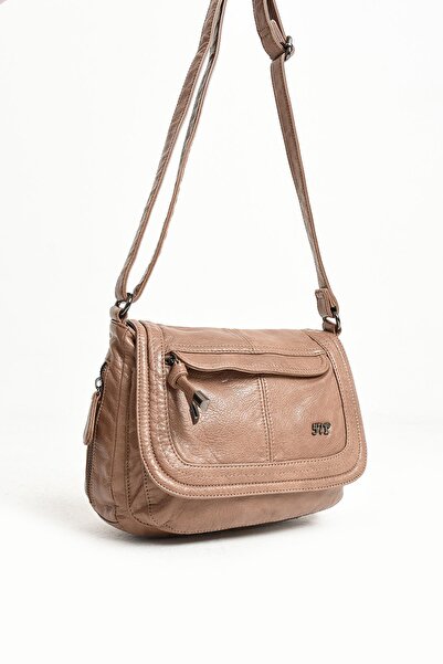 yuzuco Τσάντα ώμου από συνθετικό δέρμα βιζόν (Μοντέλο: 571-11-13E)