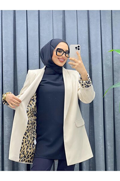 GAMZELİ GİYİM LEOPAR DESENLİ BLAZER CEKET