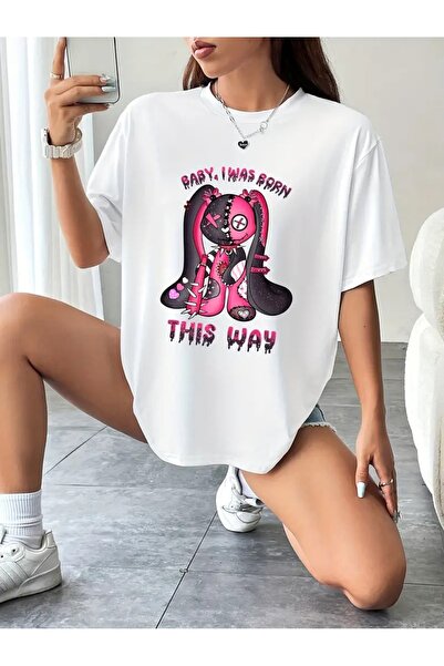 LAND MODA Tricou supradimensionat Lucky Lucking