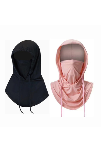 Choice One Size 2pcs 1/2pcs Balaclava Men Women Face Mask Sun/UV Protection Breathable Long Neck Covers for