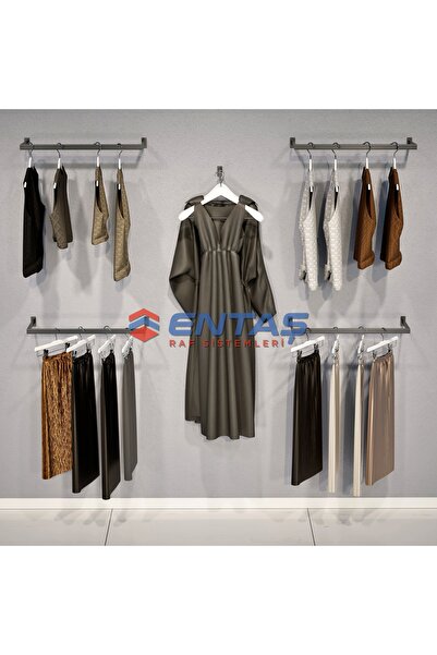 RAF MARKETİ 280*H:220,Giyinme Odası Rafı,Askılık Sistemi, Mağaza Raf Sistemi,Butik Raf Sistemi