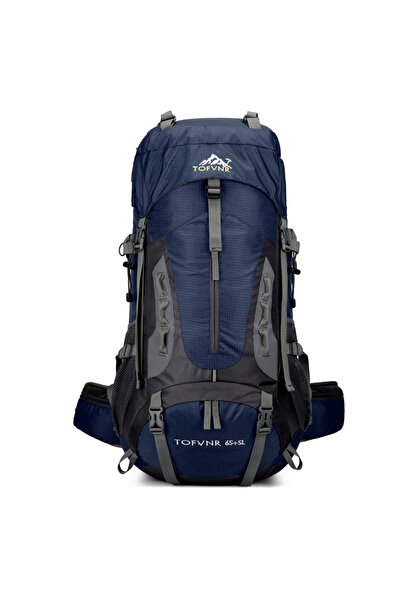 Choice حقيبة ظهر تخييم رجالية كبيرة الحجم بسعة 70 لترًا باللون الأزرق البحري ...