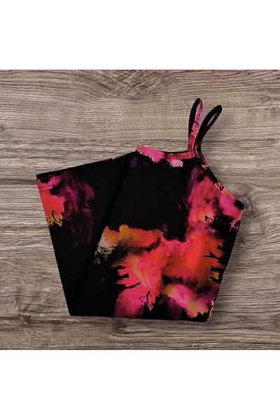 ESTA STORE Multicolor Digital Printing Narrow Fit Thick Fabric Rope Strap Undershirt