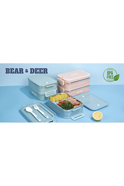 akkuş B&D İKİ KATLI ÜÇ BÖLMELİ ÇELİK BESLENME KABI SEFER TASI 004
