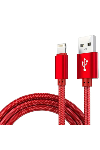 Choice كابل شحن مضفر من النايلون متعدد الألوان بطول 2 متر، مناسب لأجهزة iPhon...