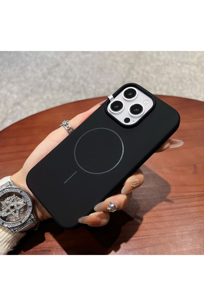 halkhouse iPhone 14 Pro Max Kılıf Magsafe Şarj Özellikli Pürüzsüz Soft Ruby S...
