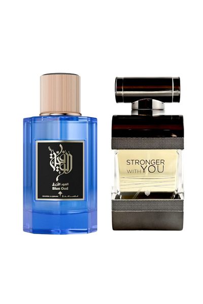 IBRAHIM ALQURASHI Blue Oud Package with Stronger With You 100ml * 2 pieces