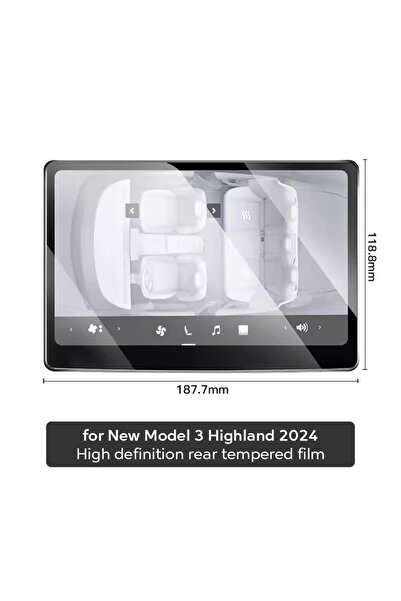 choice2 for rear display TESY Tempered Glass Film Protector for New Tesla Mod...