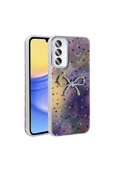 Ahlttiba غطاء سيليكون متوافق مع هاتف Galaxy A15 مع حماية للكاميرا وتصميم بونتي