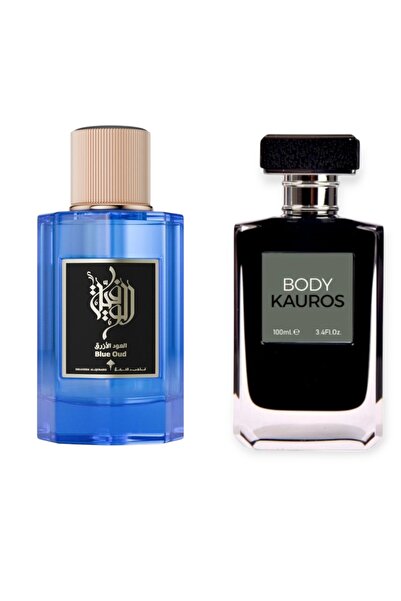 IBRAHIM ALQURASHI Blue Oud Package with Body Course 100ml, 2 pieces