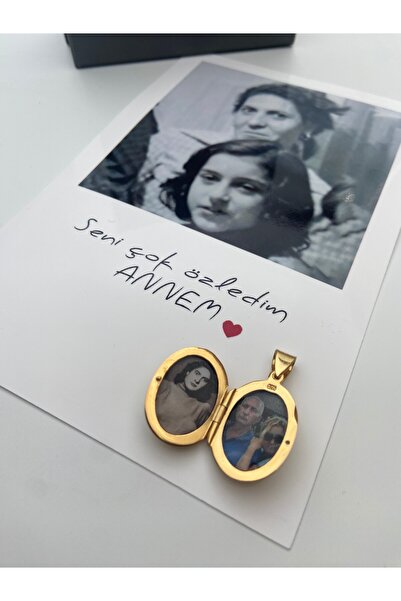 ZAFERİNAN 925 Ayar Gümüş Kabartma Çiçek Kapaklı Kolye