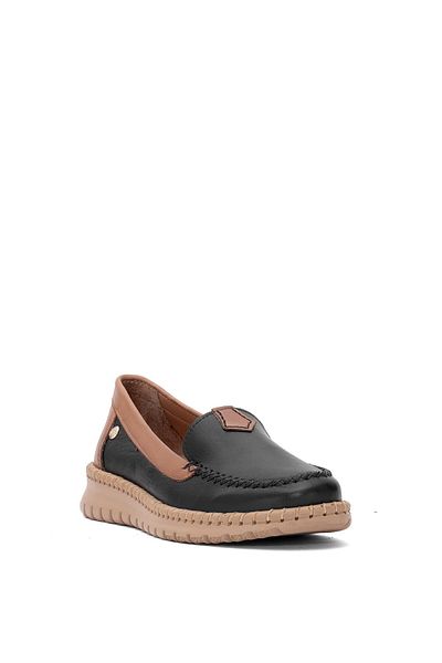 Mammamia Pantofi de damă negri din piele naturală D25YA-3265