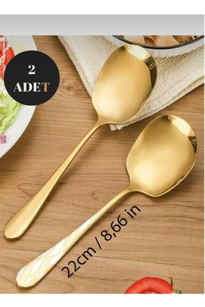 Genel Markalar 2 Adet Gold Lüks Servis Sunum Pilav Salata Ve Tatlı Servis Kaş...