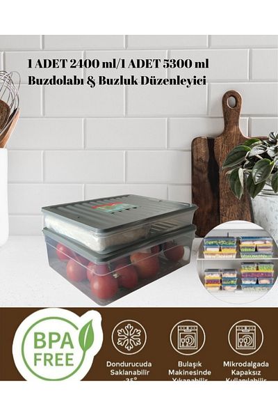 VİZYON Refrigerator Organizer Storage Container