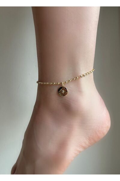 Bijou Luz Gold Kutup Yıldız Detaylı Halhal