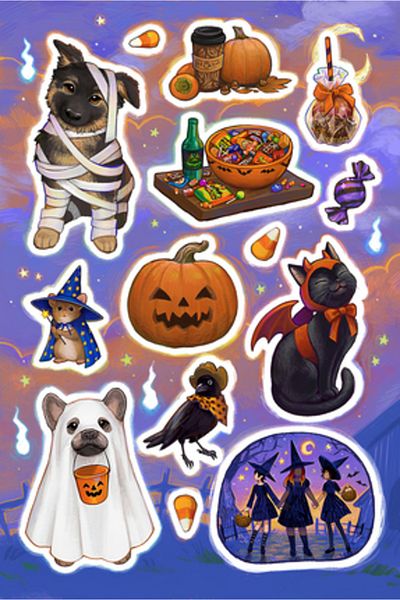 Sticksy Halloven Stickerphone Laptop Notebook Tablet Notebook Flask Sticker Sticker St416