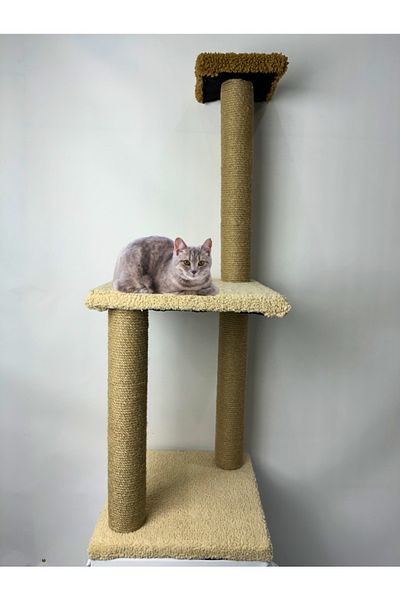 Komano Pontika Plush Textured Soft 3 Layer Mega Size Cat Scratching Board 86 cm Soft Loved Colors