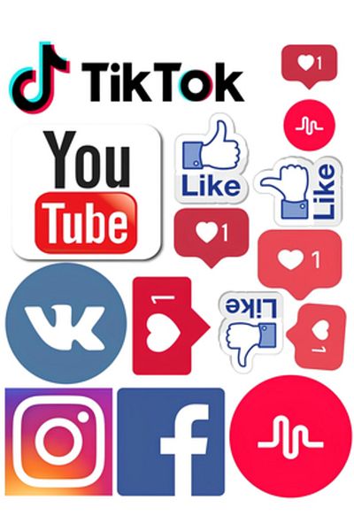 Sticksy Social Mediasticker Phone Laptop Notebook Tablet Notebook Flask Sticker Label St474