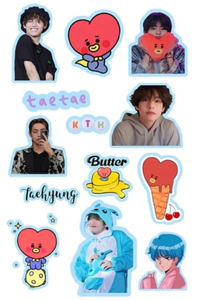 Sticksy Bts Teahyungsticker Phone Laptop Notebook Tablet Notebook Flask Sticker Sticker St120