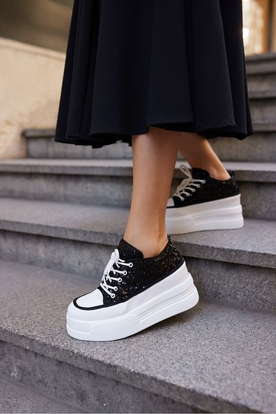 ANGELİNA JONES Pantofi Casal cu toc cu pană cu paiete negre VARDY