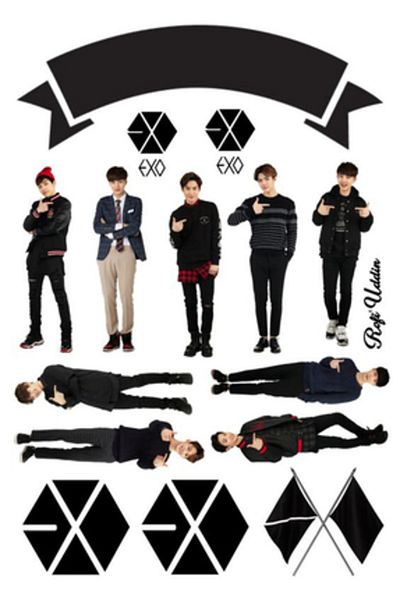 Sticksy Exo Sticker Phone Laptop Notebook Tablet Notebook Water Bottle Sticker Sticker St589
