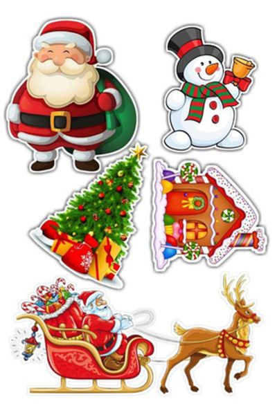 Sticksy Christmas New Yearsticker Phone Laptop Notebook Tablet Notebook Flask Sticker Label St577