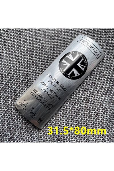 Choice Silver Brompt Aluminum Alloy Badge Metal Decals Anti Scratch Bicycle Frame Stem Stickers For Brompto