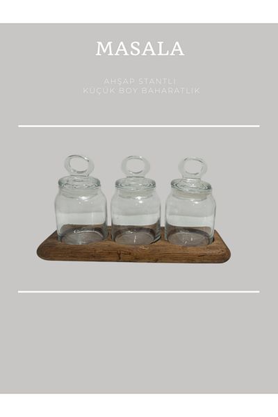 melik's Masala Spice Rack Set with Wooden Stand