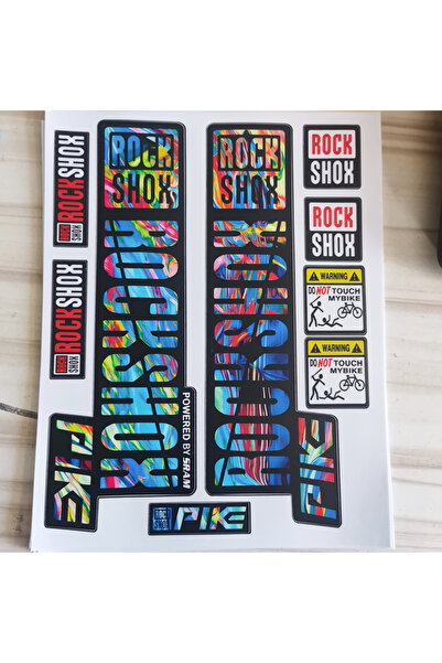 Choice ملصق شوكة أمامية من قطعتين بألوان قوس قزح لدراجة جبلية وممتص صدمات أما...