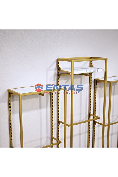 RAF MARKETİ MODERN GİYİNME ODASI RAF SİSTEMİ,LÜX ASKILIK SİSTEMİ, MAĞAZA RAF SİSTEMİ,BUTİK RAF SİSTEMİ 300*H220