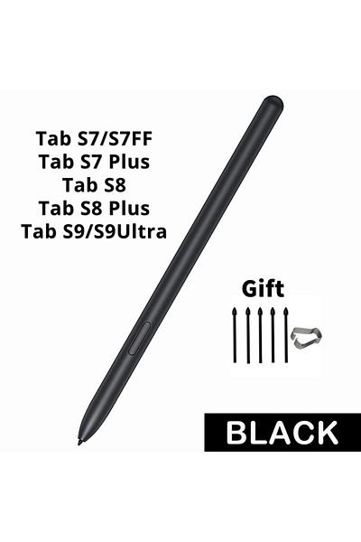 Choice قلم لوحي S7 S8 S9 FE أسود اللون، قلم لمس S Pen لجهاز Samsung Galaxy Tablet Tab S8 S9 S9FE S7 F