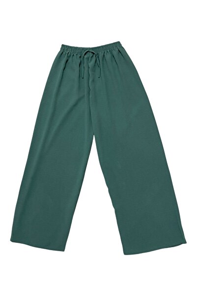 BİLGENS BUTİK Women's Summer Cotton Large Size Aerobin Fabric Trousers