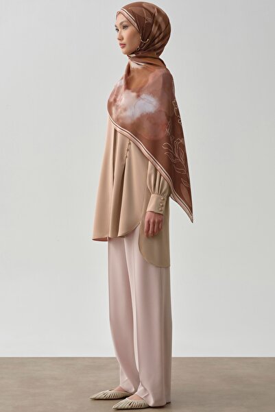 Tuğba Bel Düğme Detaylı Tunik - Bej