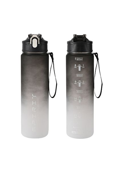 Choice 800ml Black White 1PCS 800ML Large Capacity Sports Water Bottle Leak Proof Colorful Plastic Cup Drin