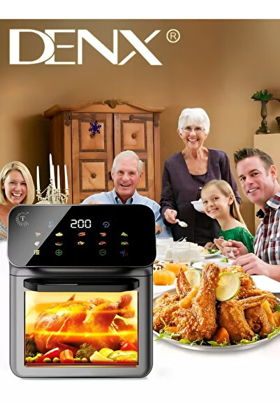Denx مقلاة هوائية صحية بدون زيت للقلي/الشواء/الخبز/التحميص سعة 12 لتر قوة 1350 واط