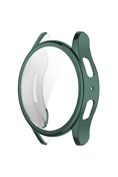 Choice Galaxy Watch 7 44MM Green Silicone TPU Case Glass For Samsung Galaxy Watch 7 40mm 44mm Full Cover Sc