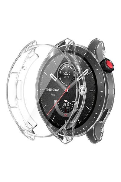 Choice Aamazfit GTR 4 Transaprent Soft Silicone Case Glass For Amazfit GTR 4 Smart Watch Screen Protector B