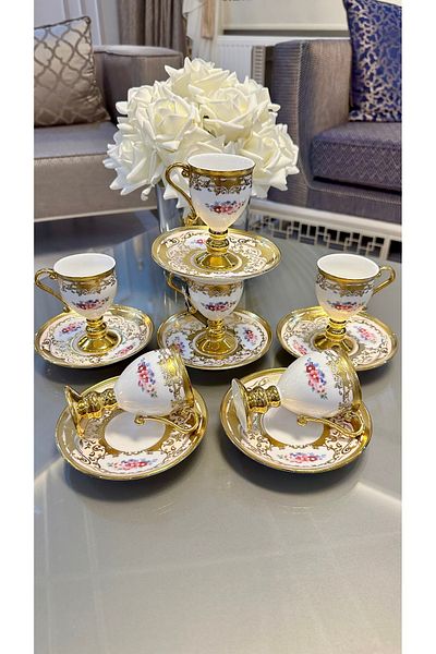 ACAR Porcelain Rose Gold Coffee Cup Set