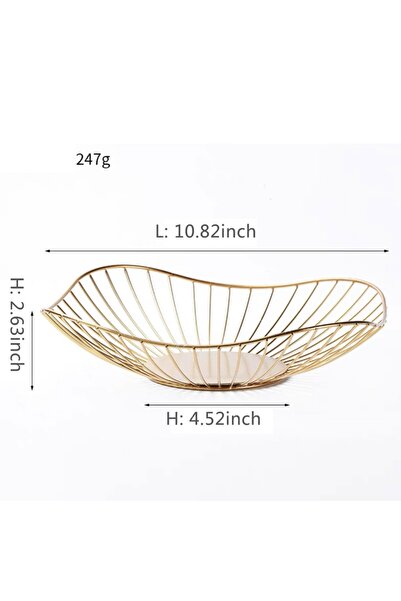 Choice سلة فاكهة معدنية B2، حوض فاكهة بسيط، متعدد الأحجام، أوعية تخزين للخضرا...