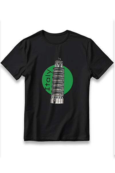 EZG Business Ιταλία Ο Πύργος της Πίζας Μοντέλο με στάμπα Oversize Unisex 100%...