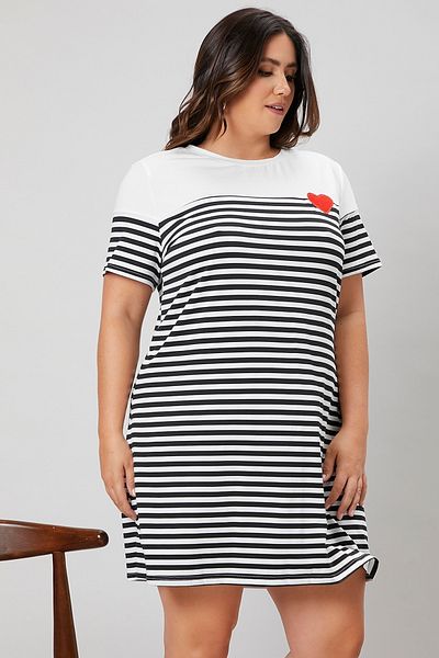 adorashop Women's cotton dress plus size 5084