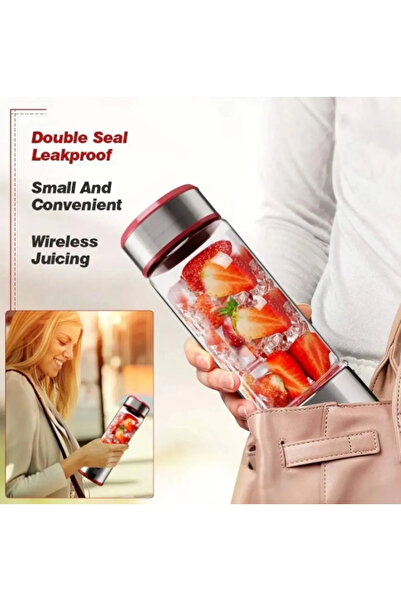 RAYTENG 450 Ml Taşınabilir Metal Kişişel Blender Shake'n Smoothies Blender Keskin Bıçaklı