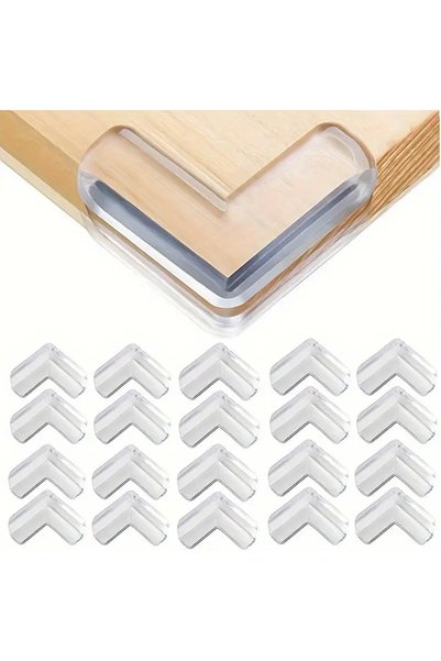 Abuy 8 Pieces 3 Point 3m Adhesive Silicone Corner Protector