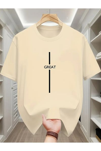npLStore Μπλουζάκι μεγάλου μεγέθους Unisex Great printed Oversize