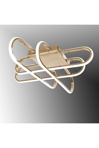 TT AYDINLATMA Tt338-Fsr-Sariişik Tt Lighting Kasef Model (Yellow Light) French Yellow Coated Led Chandelier