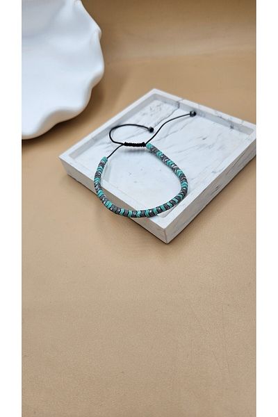 AURA Men's Natural Stone Bracelet, Colored Hematite Stone
