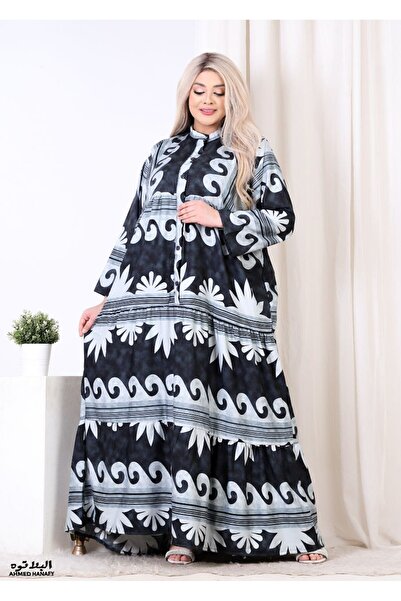 Genrics A flowing and comfortable Cotton jalabiya with a pattern in bright colors.