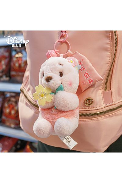 Potdemiel 12cm Pink Pooh Bear Disney Winnie The Pooh Piglet Plush Toy Anime Cartoon & Cute Doll Keyring Childr